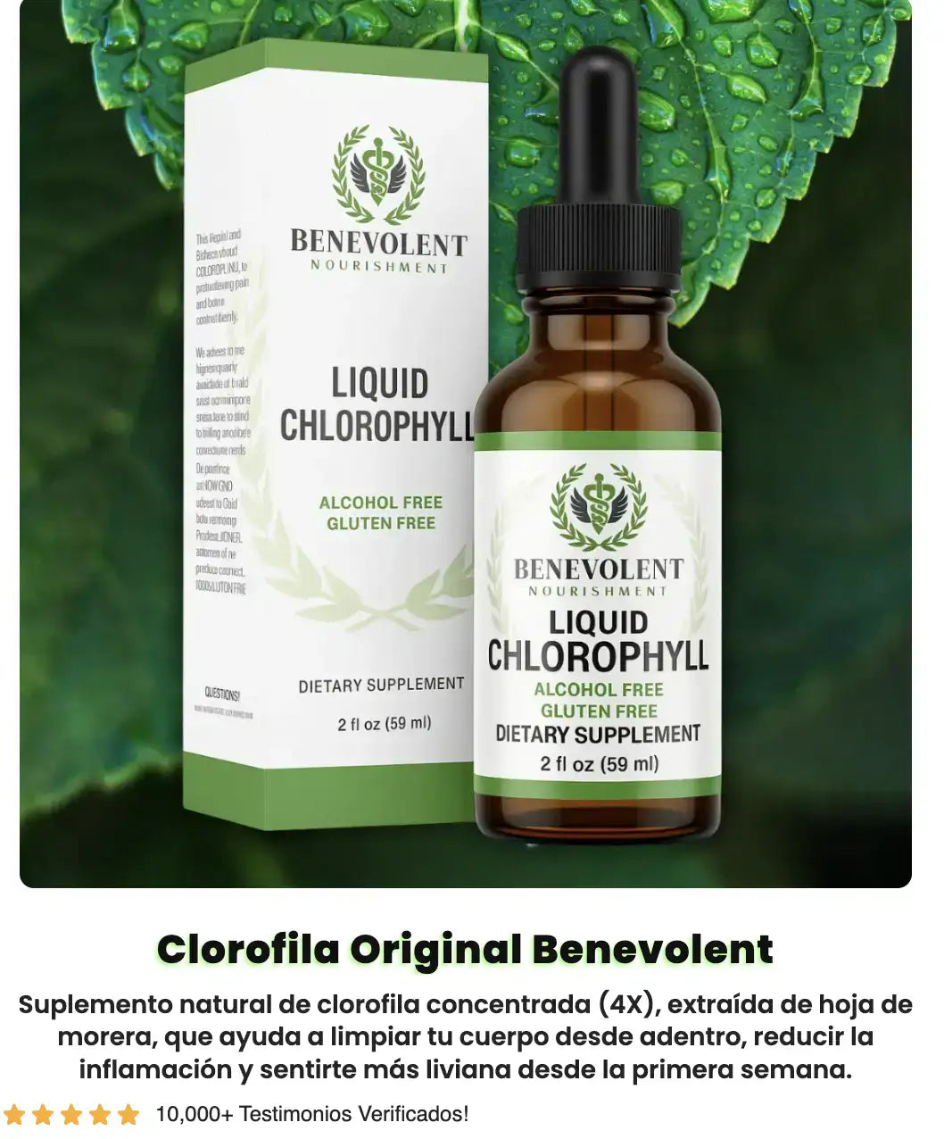 Clorofila Líquida Benevolent - Detox Natural