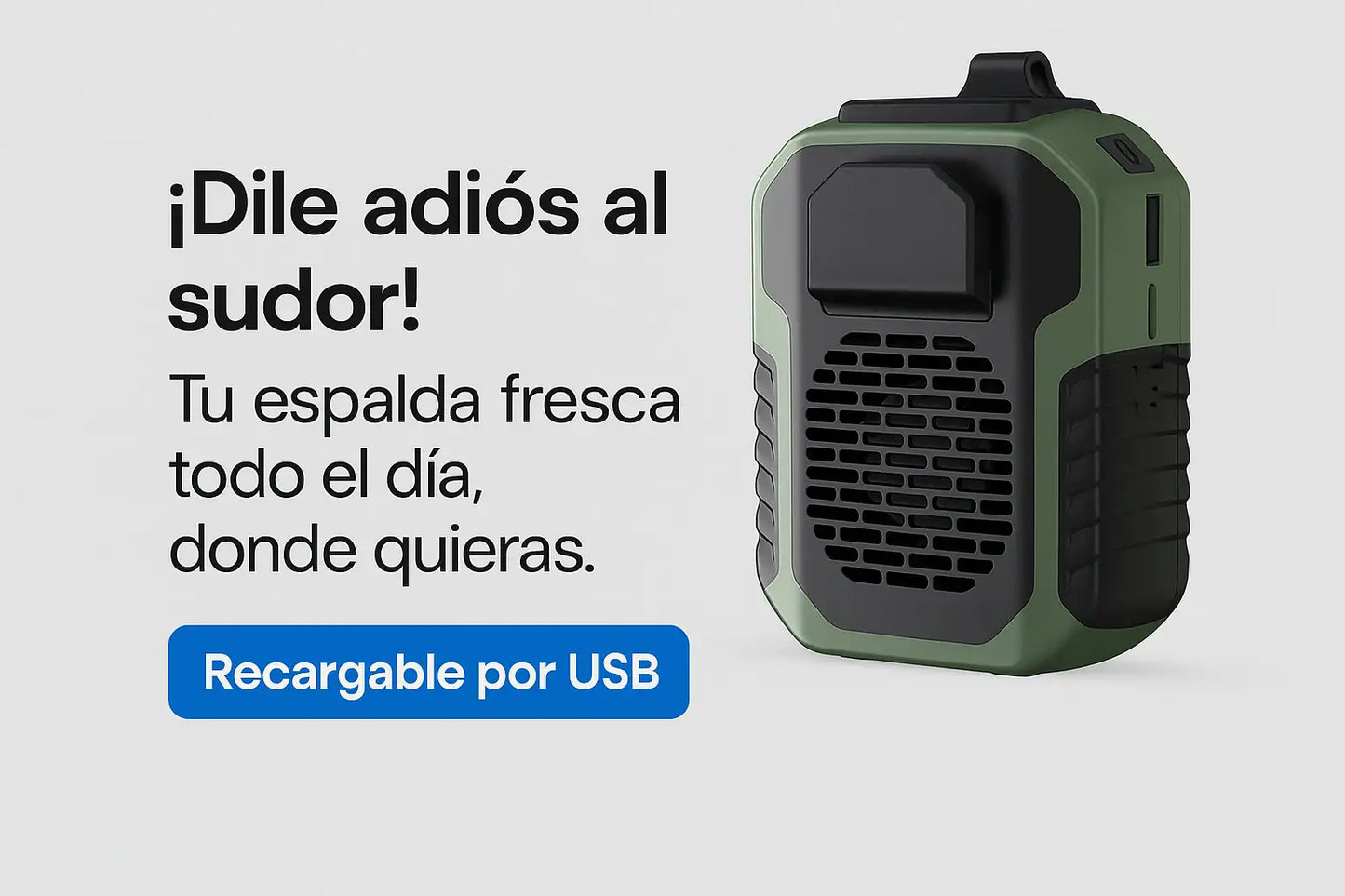 Ventilador de Cintura Portátil 3 EN 1 Función Powerbank CoolPro°