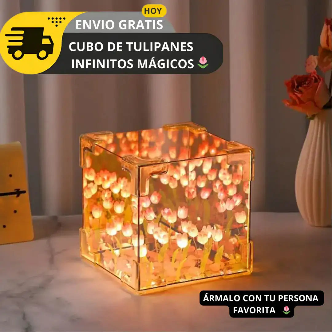 ARMA la Lámpara Mágica de Tulipanes Infinitos Diseño hipnótico y Elegante ( Para Armar Regalo Inolvidable) ™